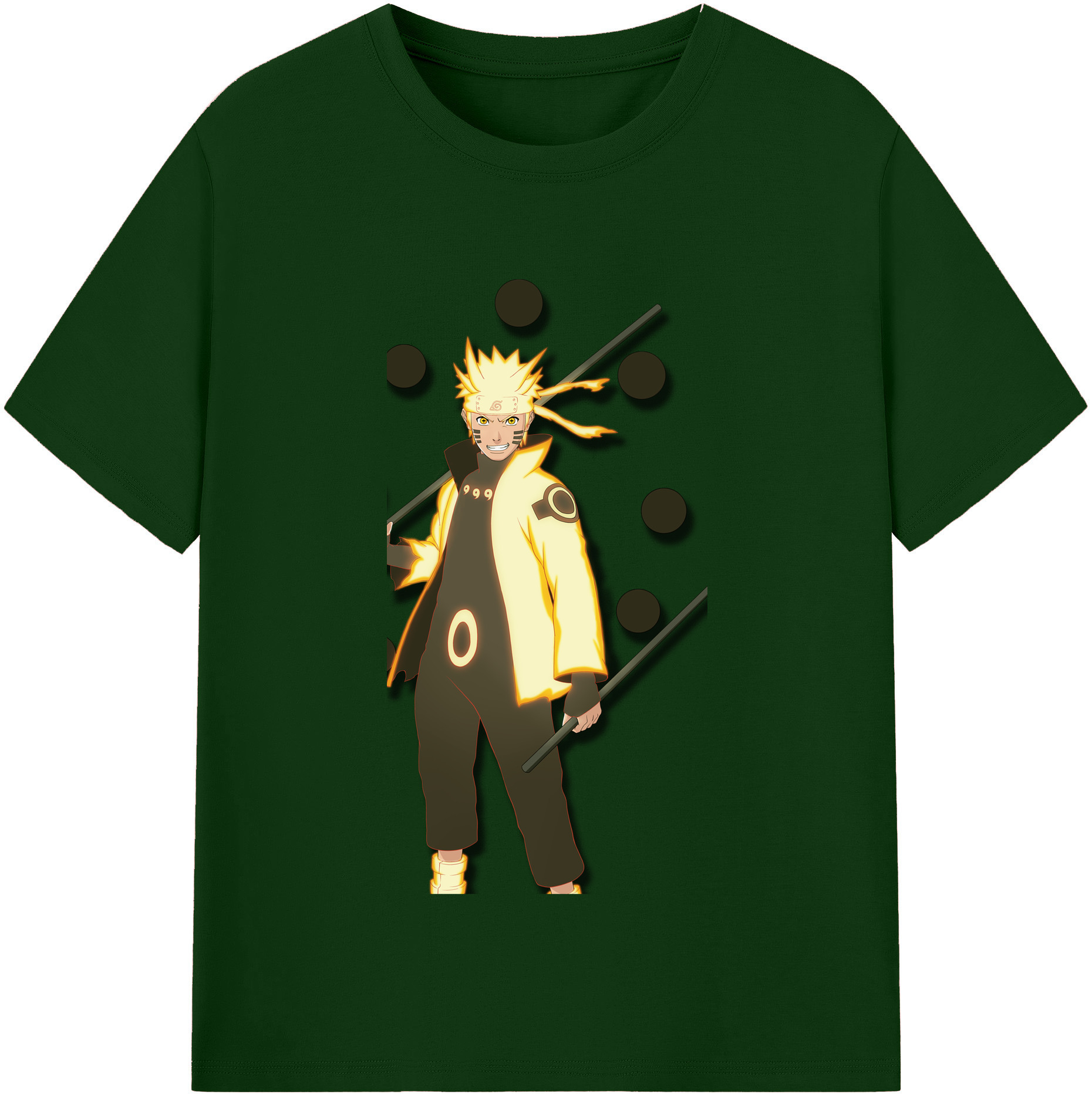 （画像用） NARUTO -ナルト- うずまき ナルト Uzumaki Naruto 綿100％半袖Tシャツ（フロントプリント）